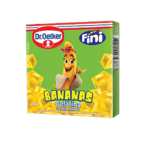 Gelatina Pó Dr. Oetker Fini Bananas - Embalagem com 20G