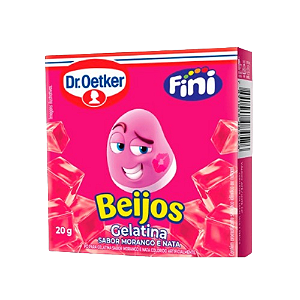 Gelatina Pó Dr. Oetker Fini Beijos - Embalagem com 20G