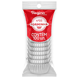 Forminha Papel Regina Nº 05 Branca - Embalagem com 100 UN