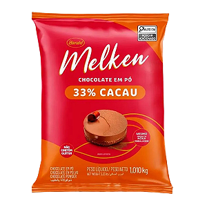 Chocolate em Pó Melken 33%  - Pacote com 1,010KG