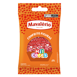 Confeito Mil Cores Figuras Corações - Embalagem com 120G