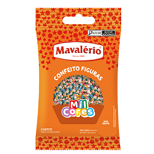 Confeito Mil Cores Figuras Estrelinhas - Embalagem com 120G