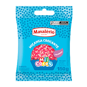Confeito Miçanga Rosa e Branco - Pacote com 150G