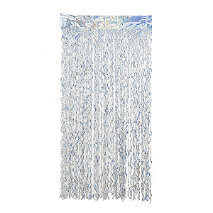 Cortina Holográfica Corte Especial Metalizada Prata 100x200CM