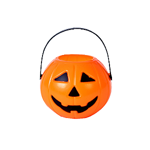 Balde Mini Abóbora Halloween - Tamanho 7 CM