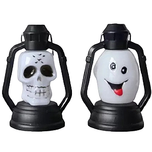 Luminária Halloween 5,3x10cm Decorativa com Luz LED - 1 UN