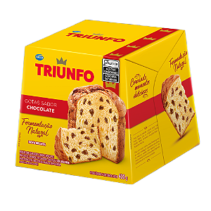 Panettone Triunfo com Gotas Sabor Chocolate - Embalagem com 400G