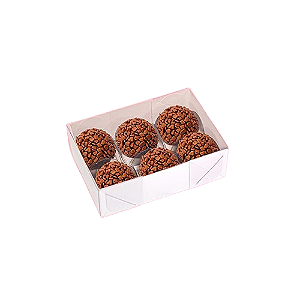 Caixa Branca Basic para 6 Doces