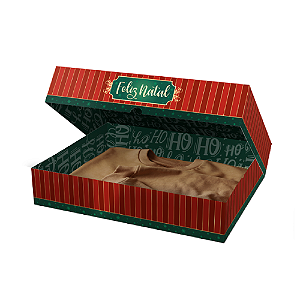 Caixa Presente Noel Tampa e Fundo Conjugada M