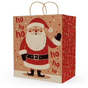 Sacola Kraft M Conto de Natal