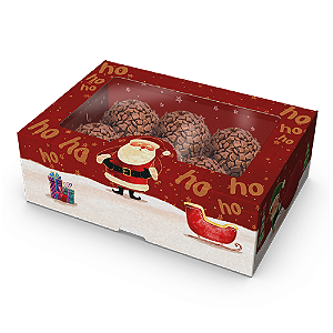 Caixa Practice Conto de Natal com Visor para 06 Doces
