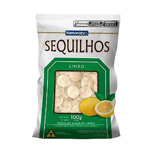 Biscoitos Sequilhos Sabor Limão - Pacote com 100G