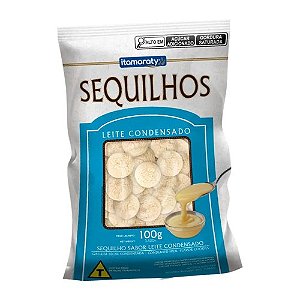 Biscoitos Sequilhos Sabor Leite Condensado - Pacote com 100G