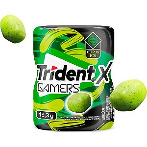 Chiclete Trident X Gamers Maracujá e Limão - Pote com 48,3G