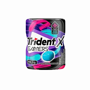 Chiclete Trident X Gamers Framboesa e Limão - Pote com 48,3G