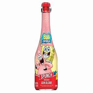 Bebida Gaseificada Morango Spunch Bob Esponja - Garrafa com 660ML