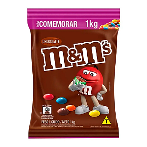 Confeito M&Ms Chocolate Ao Leite - Pacote com 1KG