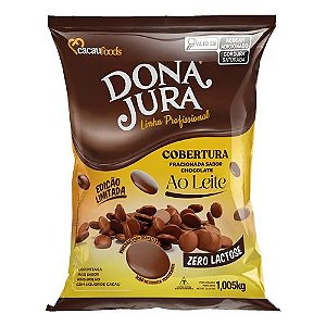 Cobertura Dona Jura Sabor Chocolate Zero Lactose - Pacote com 1,005KG