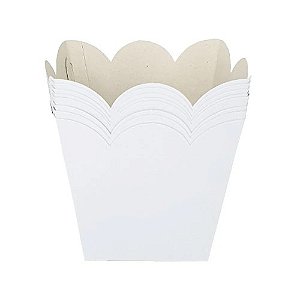 Cachepot de Papel Branco - Pacote com 8UN