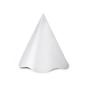 Chapéu de festa Branco - Pacote com 8 UN