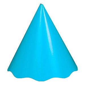 Chapéu de Festa Liso Azul Claro - Pacote com 8 UN