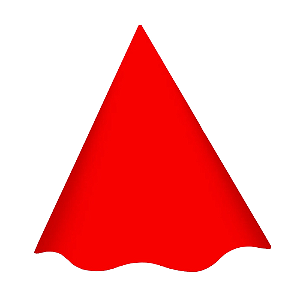 Chapéu de Festa Liso Vermelho - Pacote com 8 UN