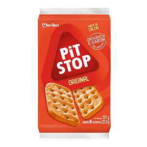Biscoito Salgado Pit Stop Original - Pacote com 137G