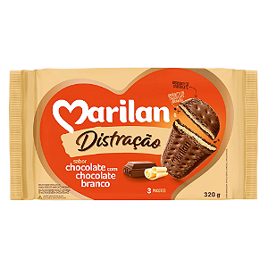 Biscoito Marilan Sabor Chocolate com Chocolate Branco - Pacote com 320G