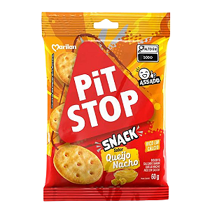 Snack Pit Stop Sabor Queijo Nacho - Pacote com 60G
