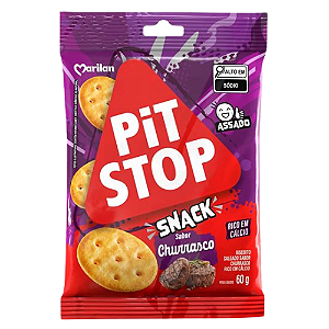 Snack Pit Stop Sabor Churrasco - Pacote com 60G