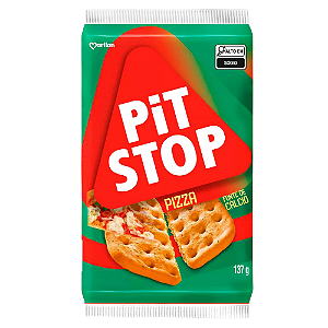 Biscoito Salgado Pit Stop Sabor Pizza - Pacote com 137G