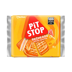 Biscoito Recheado Pit Stop Sabor Misto Quente - Pacote com 91G