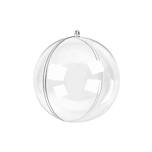 Bola Esfera Acrílica Transparente 6,5CM - Kit com 10UN