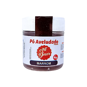 Pó Aveludado Art Decor Marrom - Embalagem com 4G