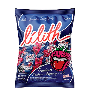 Bala Mastigável Lilith Sabor Framboesa - Pacote com 500G