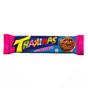Biscoito Recheado Trakinas Sabor Morango - Embalagem com 126G
