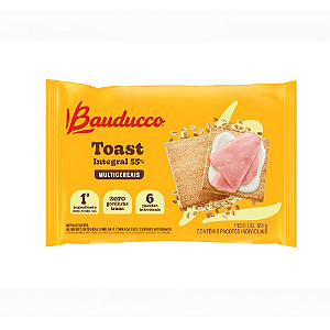 Toast Integral 55% Sabor Multicereais Bauducco - Pacote com 128G