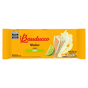 Biscoito Wafer Sabor Limão Bauducco - Pacote com 70G