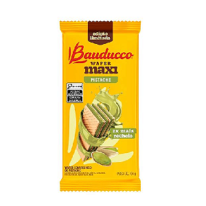 Biscoito Wafer Maxi Pistache Bauducco - Pacote com 104G