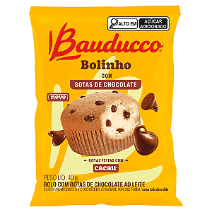 Bolinho Sabor Gotas Chocolate - Pacote com 40G