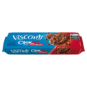 Cookie Sabor Chocolate Visconti - Pacote com 60G