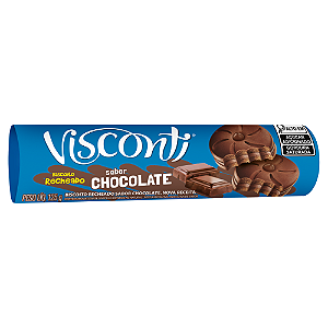 Biscoito Recheado Sabor Chocolate Visconti - Pacote com 125G