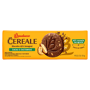 Biscoito Cereale Cacau e Castanhas Bauducco - Pacote com 170G