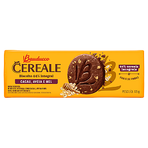 Biscoito Cereale Cacau, Aveia e Mel Bauducco - Pacote com 170G