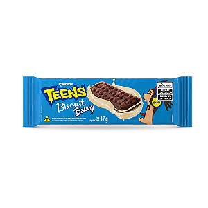 Biscoito Recheado Teens Sabor Baunilha - Pacote com 37G