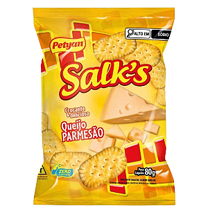Biscoito Salks Petyan Sabor Queijo Parmesão – Pacote com 80G
