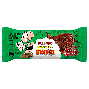 Bolinho Turma da Mônica Chocolate com Recheio de Chocolate de 40G