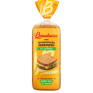 Pão de Forma 37% Integral Bauducco - Pacote com 390G