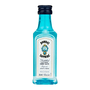 Miniatura Gin Bombay Sapphire - Garrafa com 50ML