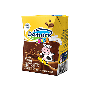 Bebida Láctea Damare Kids Sabor Chocolate  - Embalagem com 200ML